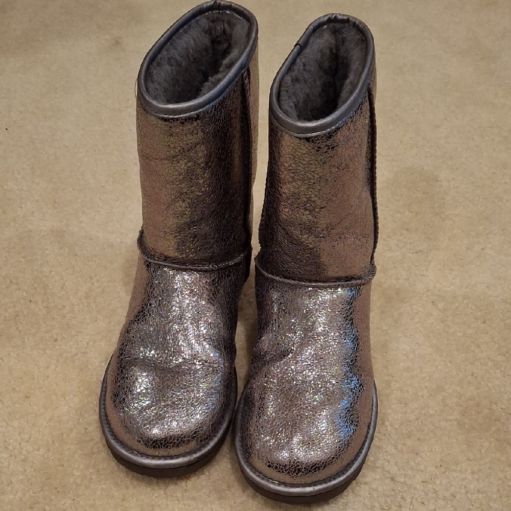 Shimmering Silver Boots